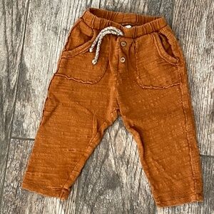 Play Up knit jersey pants 12 months tan brown orange